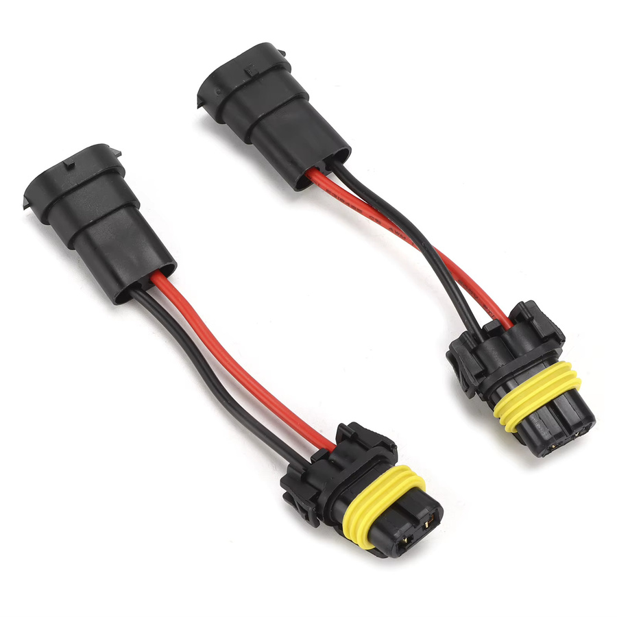 YOSOO H11 Scheinwerfer Verkabelung Set mit Stecker auf Buchse Adapter, Paar, Schwarz, Universal Plug & Play 12V-24V - Bild 4