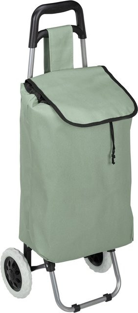 Relaxdays Einkaufstrolley aus Polyester und Kunststoff in Grün, klappbar und wasserabweisend, B/T/H: 92,5 x 42 x 28 cm - Bild 1