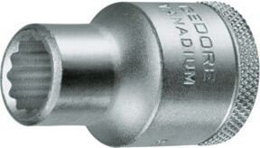 Gedore Steckschlüsseleinsatz Nuss 12-kant, 1/2 Zoll Antrieb, 29 mm Weite, silber verchromter Stahl - Bild 1