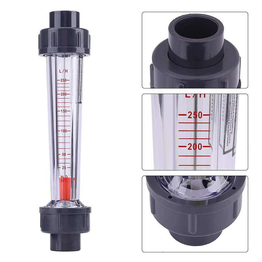 Qiilu Durchflussmesser aus Kunststoff in Transparent mit 25-250 L/H Durchflussrate - Bild 2