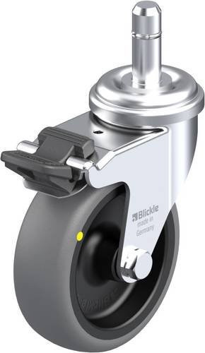 Blickle LRA-TPA 75G-FI-ELS-ES Lenkrolle mit Feststeller in Grau und Schwarz, Rad-Durchmesser: 75 mm, Tragfähigkeit: 50 kg - Bild 1