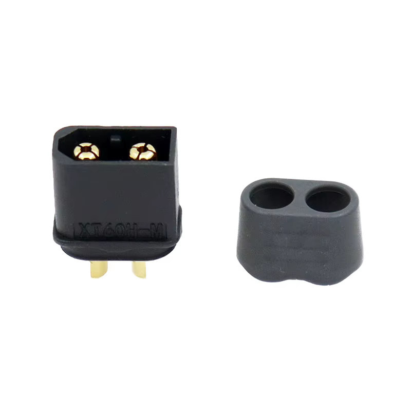 Amass XT60 Batterieanschluss Set mit Abdeckung, 5 Paar vergoldete Stecker männlich und weiblich, Schwarz - Bild 3