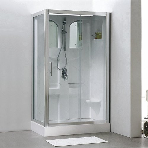 Schulte Komplettdusche Malta in Weiß mit Handbrause, rechteckig, B/T/H: 120 x 80 x 210 cm - Bild 1
