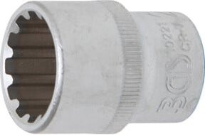 BGS Steckschlüssel-Einsatz Gear Lock 10221, Antrieb 1/2 Zoll, SW 21 mm, Silber - Bild 1