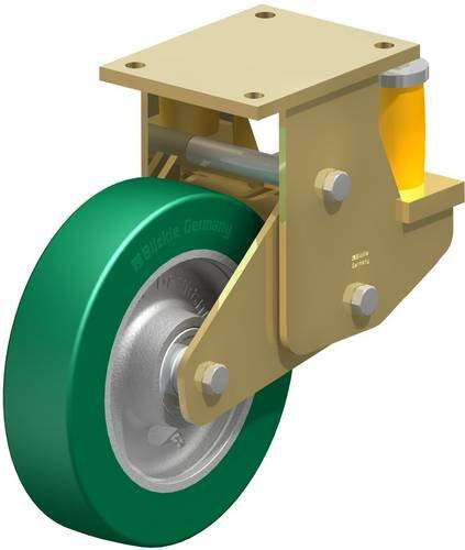 Blickle BSFE-GST 250K Bockrolle gefedert in Silber mit Stahl, Rad-Durchmesser: 250 mm, Tragfähigkeit (max.): 1200 kg - Bild 1