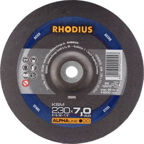 Rhodius Schruppscheibe für Metall, Durchmesser: 230 mm, Bohrungs-Ø: 22,23 mm, Farbe: Schwarz - Bild 1