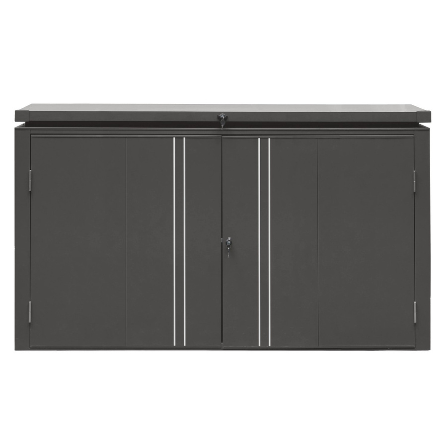Floraworld Mülltonnen-Garage Premium für bis zu 3 Mülltonnen à 240 Liter in Schwarz-Metallic - Bild 2