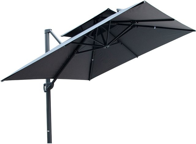 OUTFLEXX Sydney Ampelschirm in Anthrazit aus Aluminium und Polyester mit UPF 50+, B/T: 400 x 300 cm - Bild 1