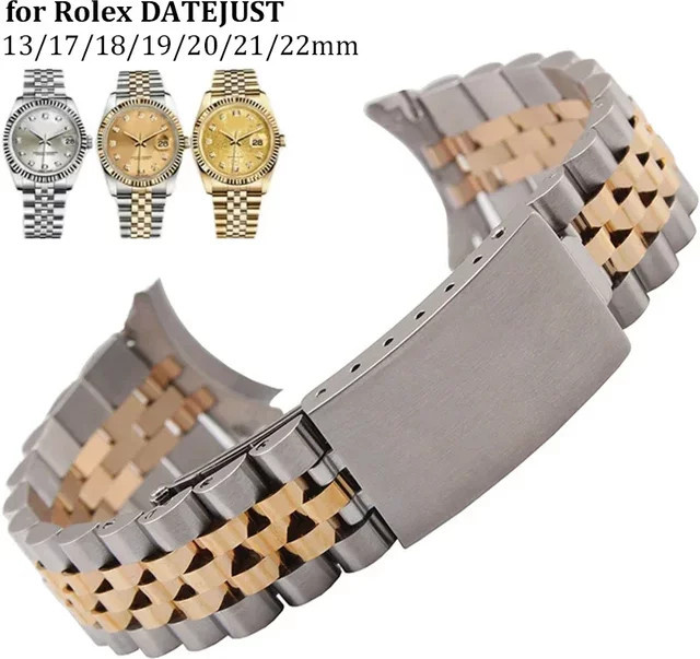 Uhrenarmband Edelstahl, gebogenes Ende, Herren - Bild 1