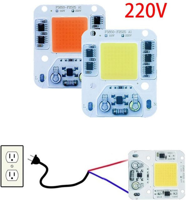 GuangZhouZhenqin COB LED Chip für Flutlicht und DIY Beleuchtung, 30W, Warmweiß, AC 220V, ohne Treiber erforderlich - Bild 1