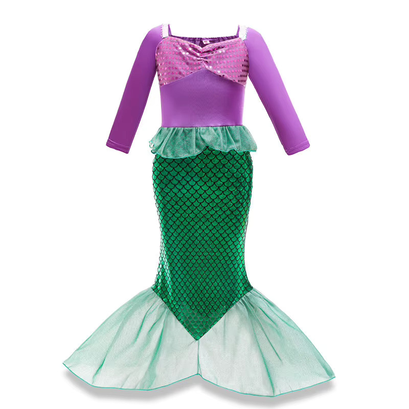 MESOQ Kleine Meerjungfrau Kostüm, Prinzessin Kleid, Mädchen, Textil - Bild 1