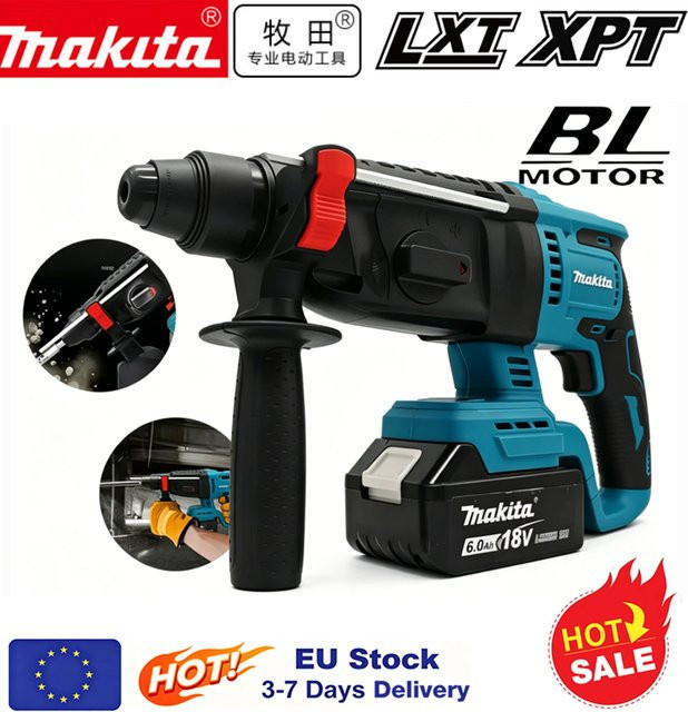 Makita DHR242 Akku-Bohrhammer 26 mm mit bürstenlosem Motor für 18V LXT Akkus - Bild 1