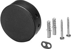 Scharnberger Hasenbein Deckenverteilerdose mit Baldachin in Schwarz, Kunststoff, B/T/H: 70,5 x 24 mm - Bild 1