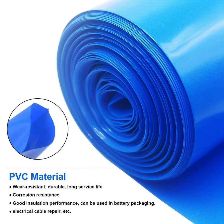 DIY Akkupack PVC Schrumpfschlauch für 18650 Lipo Akkus, Blau, 10m Packung, Breite: 85 mm - Bild 2