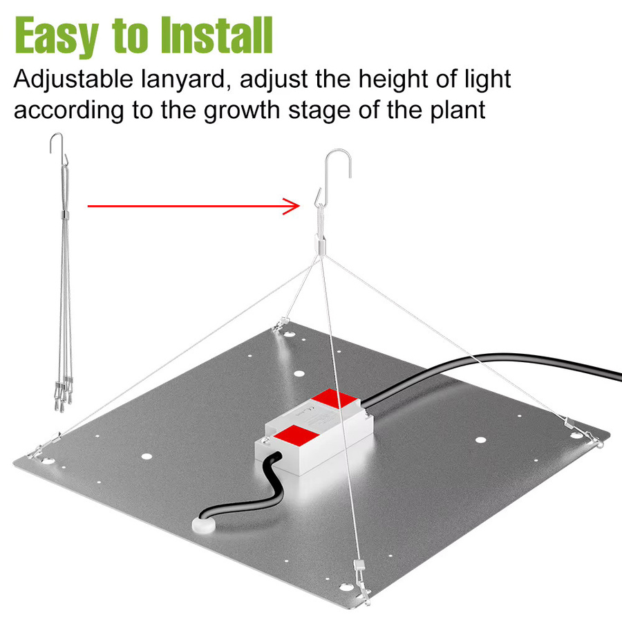 LED Vollspektrum Indoor-Wachstumslampe als Quantum-Platte für Pflanzen, Blumen und Sukkulenten mit 100W - Bild 3