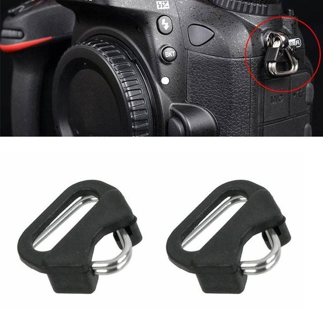 2er-Set Kamera Gürtel Haken Split Dreieck Ersatz für Fujifilm, Leica, Nikon, Olympus, Pentax und Panasonic in Schwarz - Bild 1