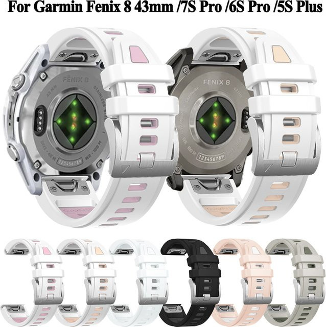 Uhrenarmband Silikon, Silber, 20 mm, Unisex - Bild 1