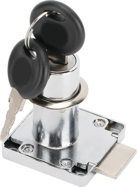 3-teiliges Set mfySpace Schreibtischschubladen-Schloss mit Schlüsseln in Schwarz und Silber für Büroschränke und Kleiderschränke - Bild 1