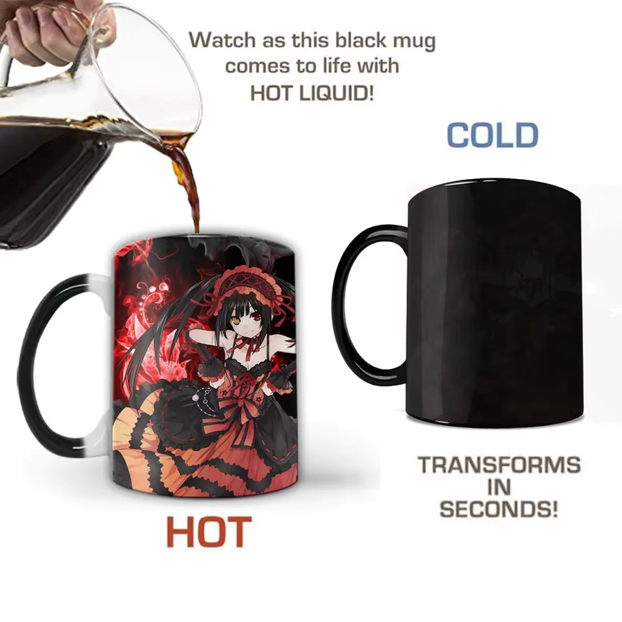 Bandai Tokisaki Kurumi Anime Farbwechselbecher aus Keramik für Heißgetränke - Bild 2