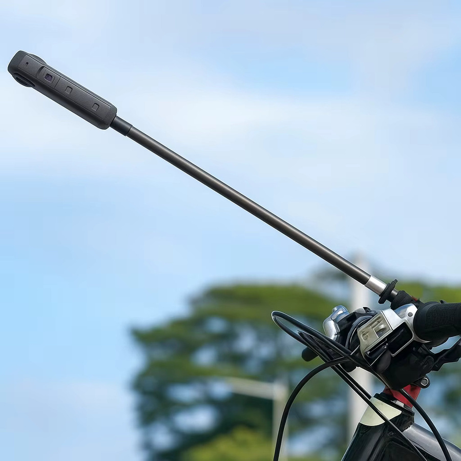 Insta360 Fahrrad-Headset-Halterung mit Carbonfaser-Selfie-Stick und Schalenabdeckung für Insta360 X5, X4, X3 und ACE PRO 2 in Schwarz - Bild 2
