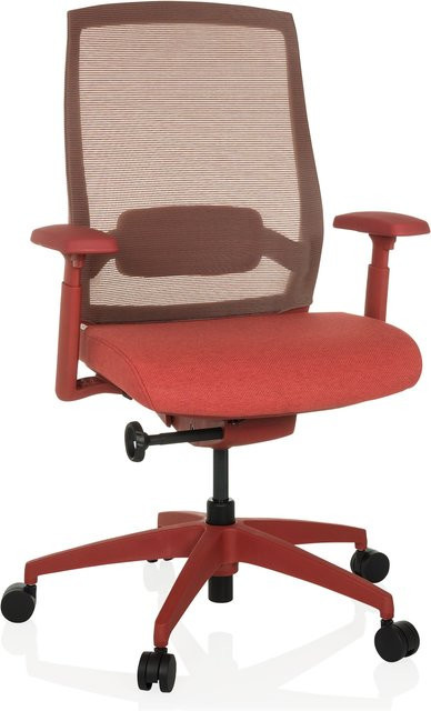 hjh OFFICE Profi Bürostuhl COLORE mit Armlehnen aus Stoff und Netzstoff, höhenverstellbar - Bild 1