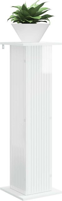 Glänzender Pflanzenständer von Yiwydaa in Weiß, minimalistisches Design aus Holz, B/T/H: 30,5 x 30 x 100,5 cm - Bild 1