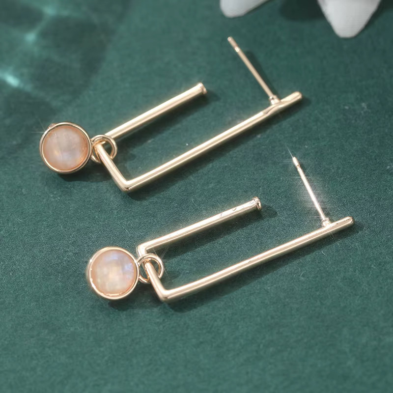 YoYo Ohrringe, synthetischer Opal, rosafarben, Damen - Bild 4