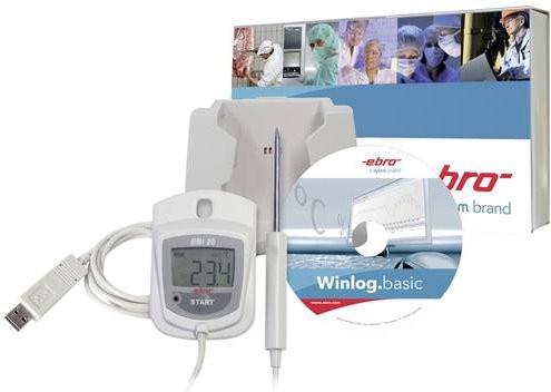 Ebro EBI 20-TE1-Set Temperatur-Datenlogger Messbereich -30 bis 70°C in Weiß - Bild 1