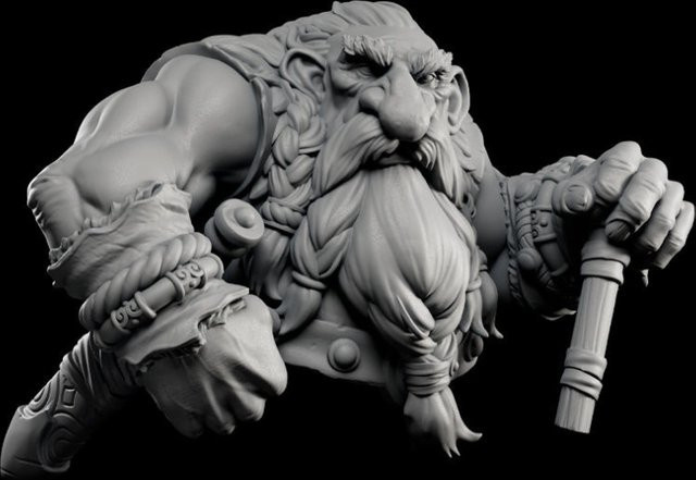 JIJIE Fantasy Zwerg-Sammler-Statue, Büstenmodellbausatz, 60-mm-Maßstab - Bild 1