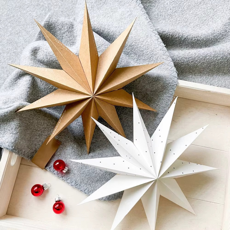 Metall Stanzformen für 3D-Faltsterne in 4 Größen für DIY Scrapbooking und Bastelarbeiten - Bild 3