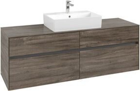 V&B Waschtischunterschrank Collaro in Stone Oak mit mittigem Waschtisch, B/T/H: 160 x 54,8 x 50 cm - Bild 1