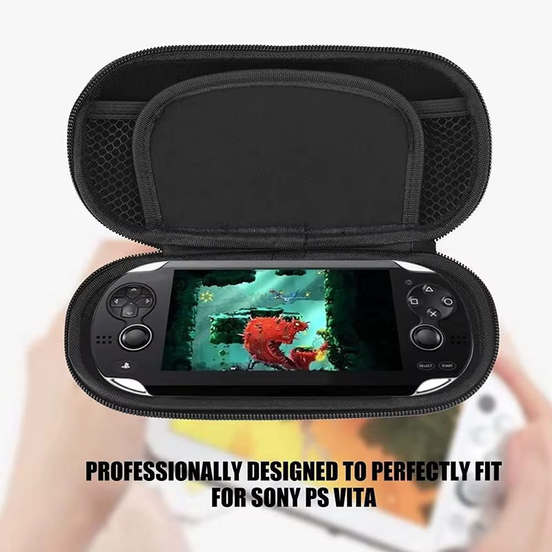 Sony PS Vita Tragbare Reisetasche mit EVA Anti-Schock Hartschale für PS Vita 1000, 2000 und Slim in Schwarz und Rot - Bild 1