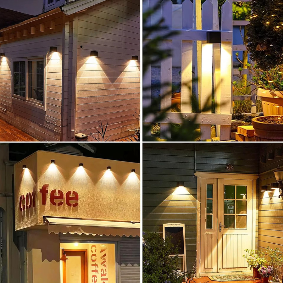 LED Solar Außenwandlampe mit Bewegungssensor IP65 wasserdicht in Schwarz für Garten Balkon und Terrasse mit warmweißem Licht - Bild 4