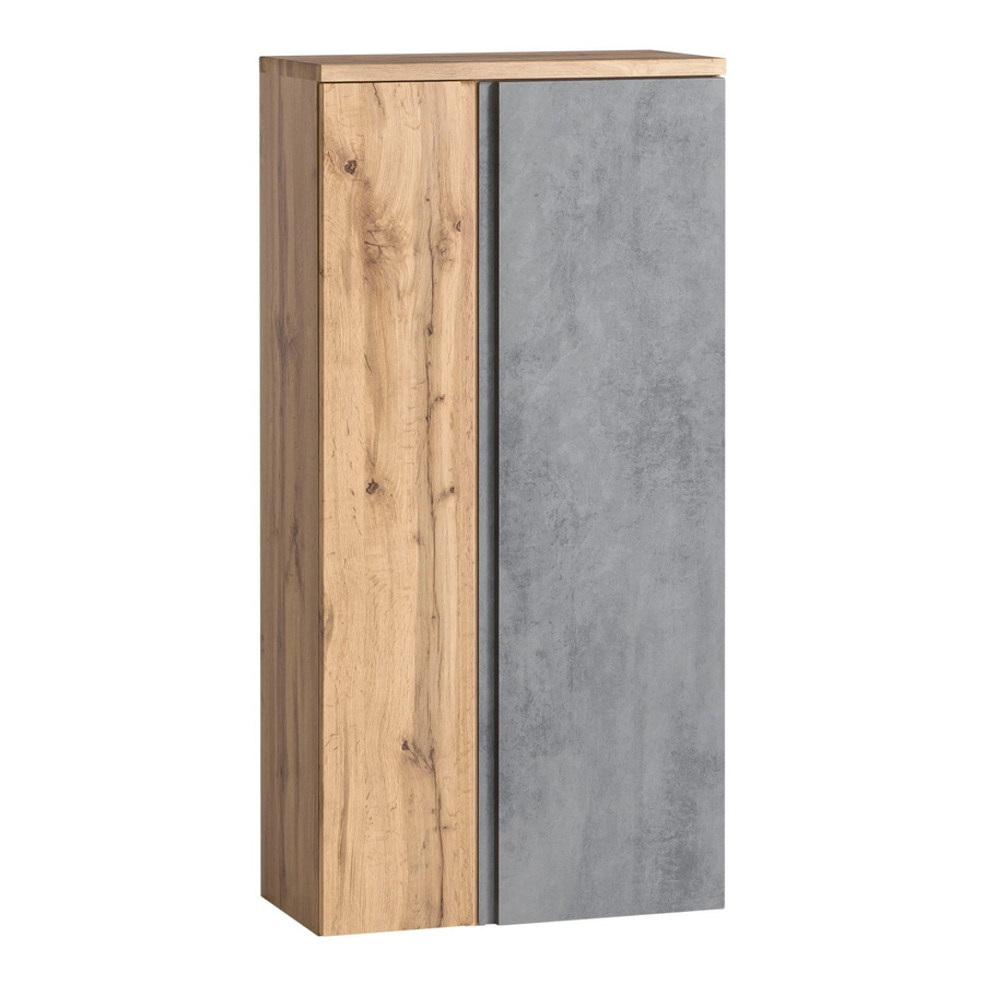 Held Möbel Midischrank Ancona in Betongrau-Wotaneiche mit Breite: 65 cm, Höhe: 130 cm, Tiefe: 35 cm - Bild 2