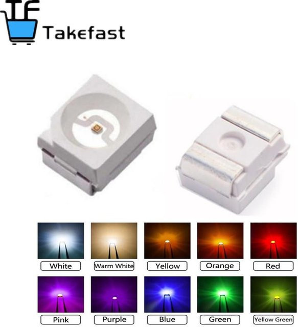 XIASONGXIN LIGHT SMD LED Dioden Set 3528 1210 Typ 100 Stück in verschiedenen Farben RGB - Bild 1