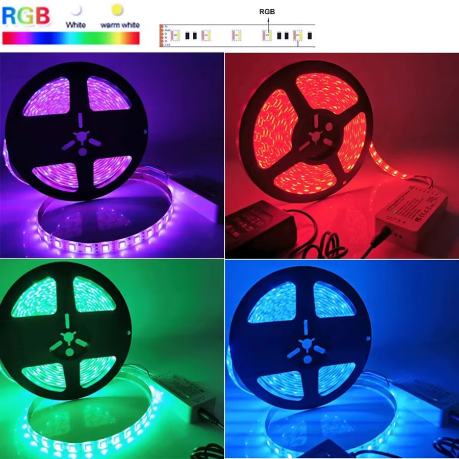 YSRSAI Tuya Zigbee RGBCCT LED-Streifen Set, dimmbar, RGB+W+WW, mit App-Steuerung und Alexa-Kompatibilität, Farbe: Multicolour - Bild 4
