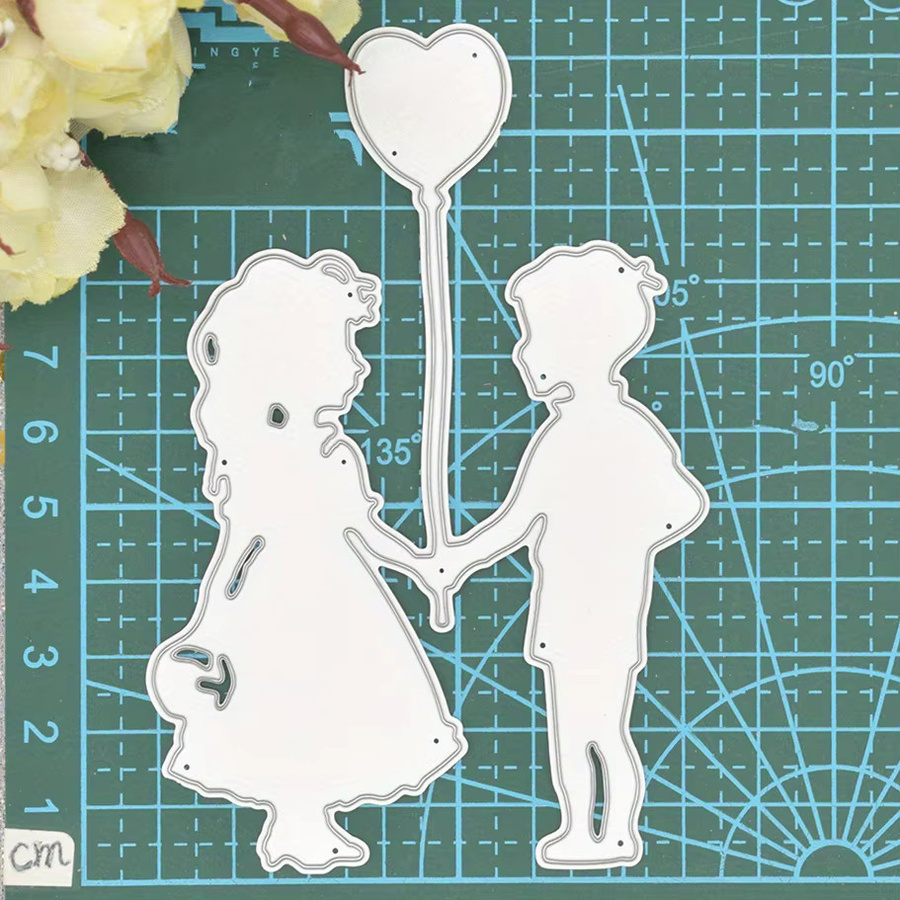 Metall-Schneideform Paar Liebhaber Junge und Mädchen für DIY Scrapbooking, Hochzeit und Papierhandwerk - Bild 2