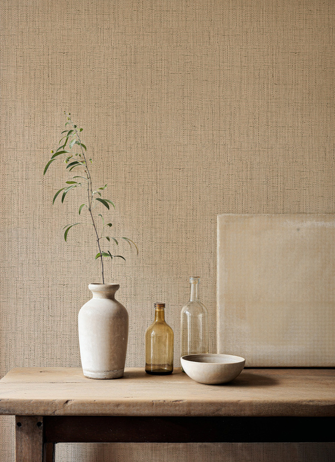 Coordonne Wallpaper Lino 02 Tapete in Grau und Beige aus Vinyl - Bild 1