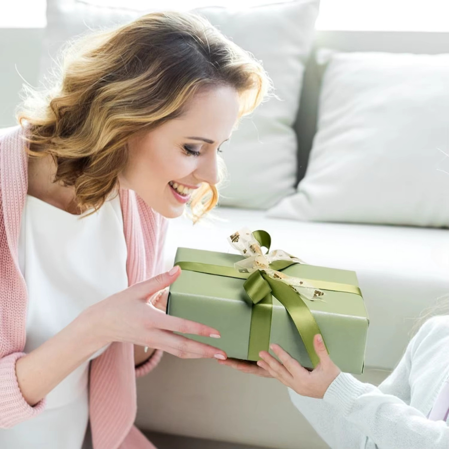Elegantes Geschenkpapier in Grün oder Rosa mit 3 Metern Länge für Geburtstage, Hochzeiten und Feiertage - Bild 2