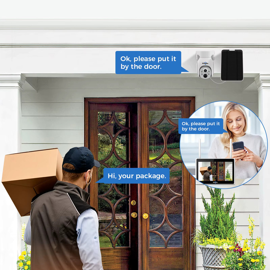 Hiseeu 10CH NVR WLAN PTZ Solar IP-Kamerasystem-Set in Weiß mit 4MP Auflösung, Farbnachtsicht und Menschenerkennung - Bild 4