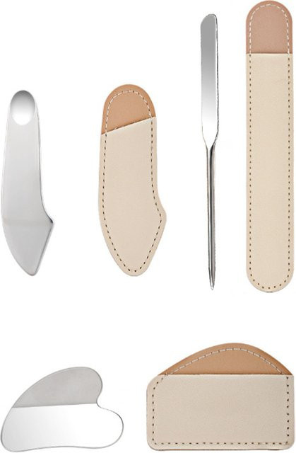 HNKMP Gesichtsschaber-Set aus Edelstahl, Foundation-Spatel, Masken- und Augencreme-Löffel, Unisex - Bild 1