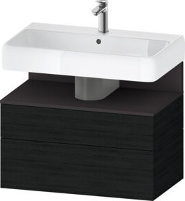 Duravit Waschtischunterschrank Qatego in Grau mit 1 Kasten und 1 Auszug, B/T/H: 79 x 47 x 59 cm - Bild 1