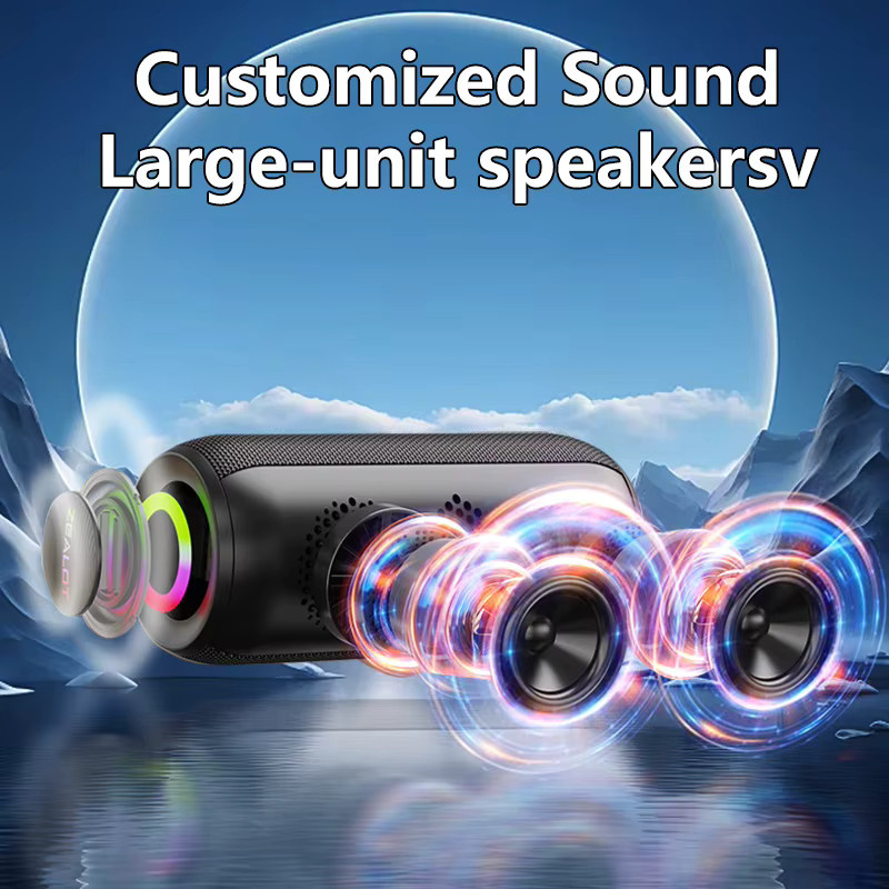 Zealot S32 MAX Tragbarer Subwoofer-Funklautsprecher für den Außenbereich, Wasserdicht IPX5, Dual-Pairing, Schwarz - Bild 2