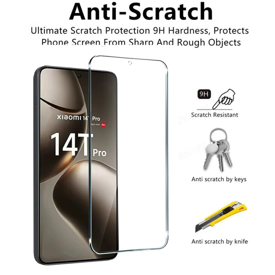 4 Stück Panzerglas Displayschutzfolie für Xiaomi Mi 14T Pro 13T 12T 11T 10T 9T 14 13 12 11 Lite 5G in Transparent - Bild 4