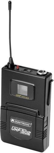 Omnitronic UHF-502 Kabelloser Lavalier Mikrofon-Taschensender in Schwarz und Orange - Bild 1