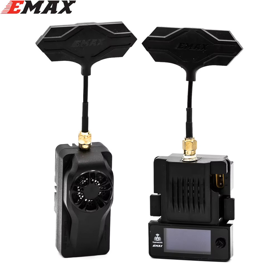 EMAX 2.4G 915MHz Aeris Link ExpressLRS ELRS Micro TX Modul mit OLED-Bildschirm und Kühlventilator in Schwarz für RC FPV Drohnen und Flugzeuge - Bild 1