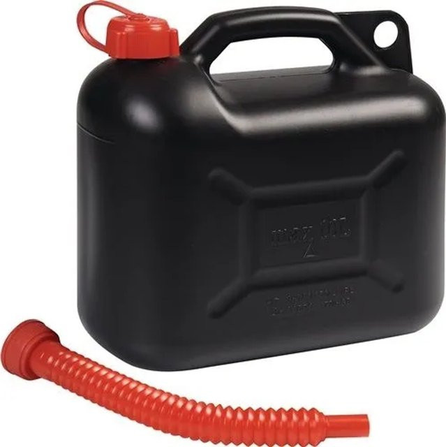 NOW Transportkraftstoffkanister Schwarz aus Kunststoff mit 10 l Inhalt, B/T/H: 16,5 x 33,0 x 32,0 cm - Bild 1