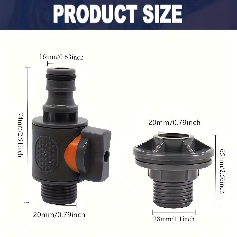 ESHYLALA 1/2-Zoll PVC Absperrventil-Set für Regentonnen, Aquarien und Wassertanks - Bild 5
