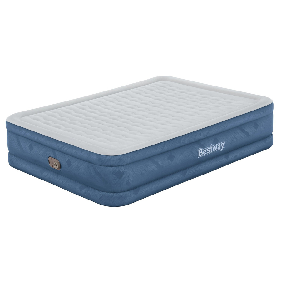 Bestway Fortech Doppelluftbett Snugable Top in Blau mit Elektropumpe, B/T/H: 203 x 152 x 46 cm - Bild 2
