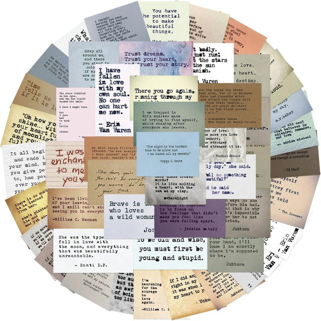 60 Stück Vintage-inspirierte Weisheitsaufkleber aus wasserfestem Vinyl in Multicolour von AnimeWorlds Store - Bild 1
